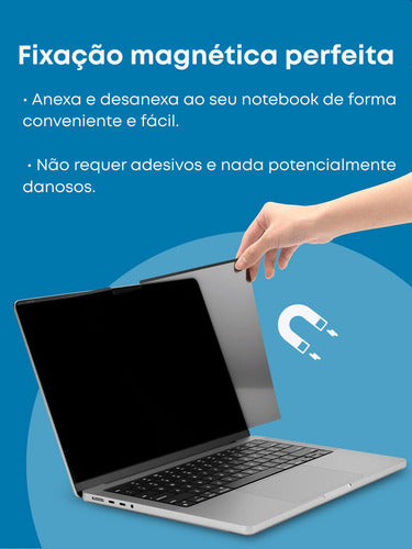 Película Proteção Magnético Notebook 14  Filtro Privacidade